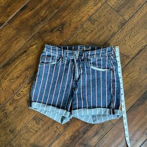 Universal Thread Blue and Pink Jean Shorts with Rolled Cuffs